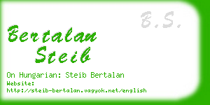 bertalan steib business card